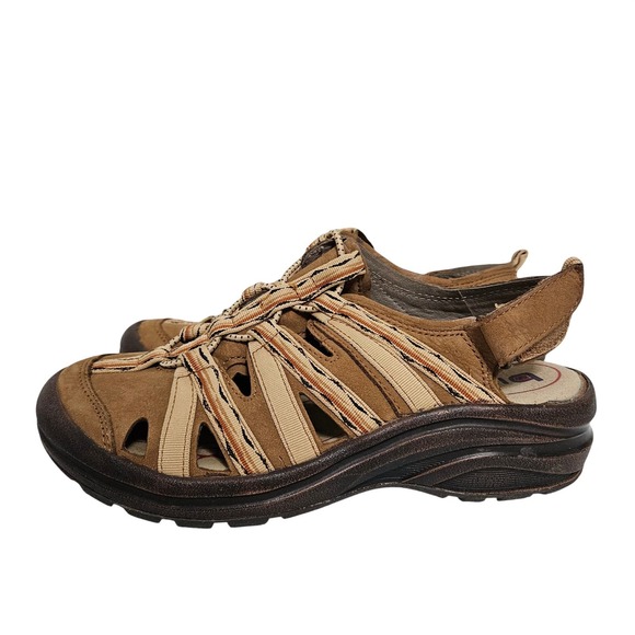 Bionica Shoes - Bionica Malabar Leather Sandals Women 7 Brown Hiking Walking Gorpcore Utility